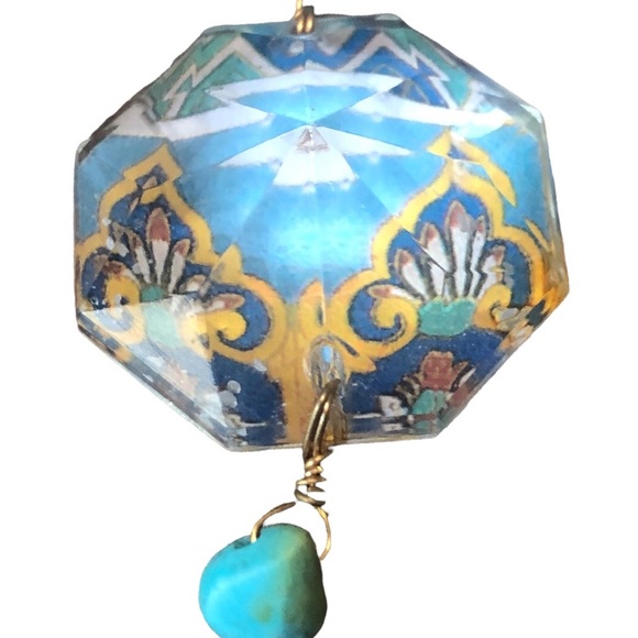 Vintage Lenore Solmo Hand Crafted Turquoise Necklace with Pendent - Picture 4 of 8